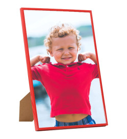 Collage de cadres photo 3 pcs de mur table Rouge 59,4x84 cm MDF