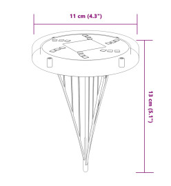 Lampes solaires de sol et piquets de sol extérieur 4 pcs