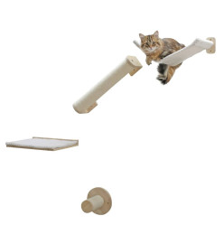 Kerbl Mur d'escalade pour chats Alps 52x14x33 cm Naturel et blanc