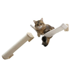 Kerbl Mur d'escalade pour chats Alps 52x14x33 cm Naturel et blanc