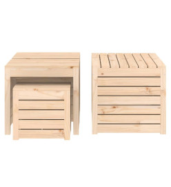 Ensemble de boîtes de jardin 4 pcs bois de pin massif