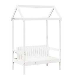 Ensemble de lit et de banc avec toit 80x200 cm bois massif pin