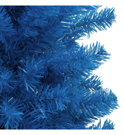 Sapin de Noël artificiel avec support bleu 150 cm PVC