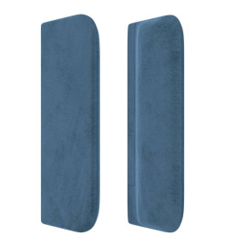 Tête de lit avec oreilles Bleu Foncé 83x16x78/88 cm Velours