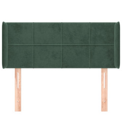 Tête de lit avec oreilles Vert foncé 103x16x78/88 cm Velours