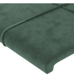 Tête de lit avec oreilles Vert foncé 103x16x78/88 cm Velours