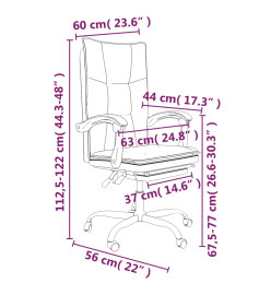 Fauteuil inclinable de bureau Marron Similicuir