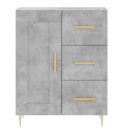 Buffet haut Gris béton 69,5x34x180 cm Bois d'ingénierie