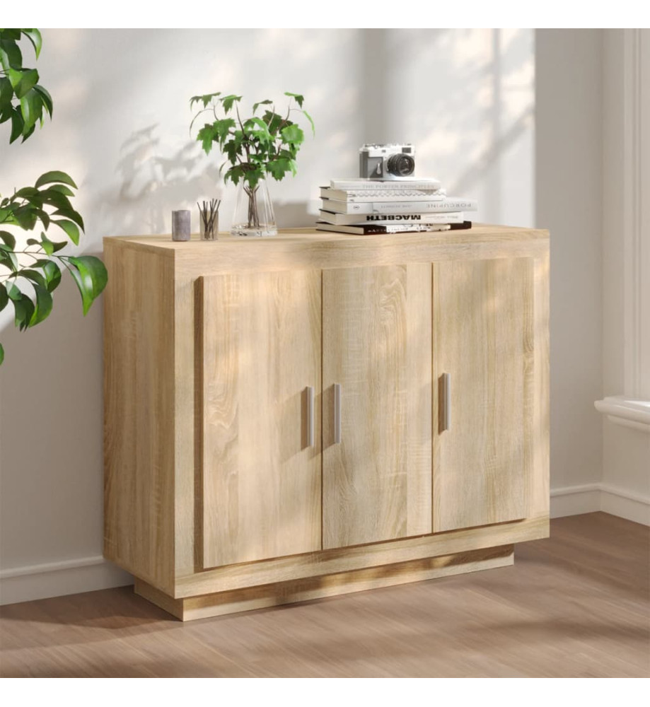 Buffet Chêne sonoma 92x35x75 cm Bois d'ingénierie