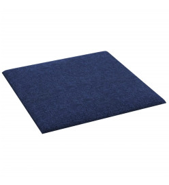 Panneaux muraux 12 pcs Bleu 30x30 cm Tissu 1,08 m²