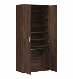 Armoire à chaussures chêne marron 80x39x178cm bois d'ingénierie