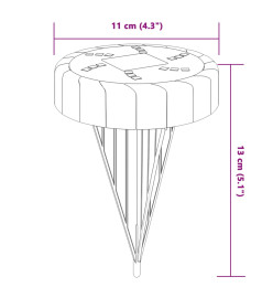 Lampes solaires de sol et piquets de sol extérieur 12 pcs