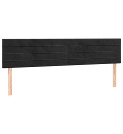 Sommier à lattes de lit avec matelas noir 120x190 cm velours