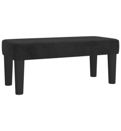 Sommier à lattes de lit avec matelas noir 120x190 cm velours