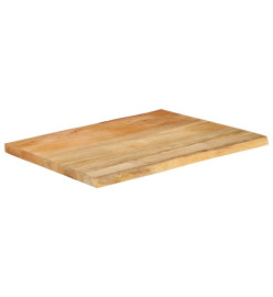 Dessus de table 90x60x2,5 cm bord vivant bois massif manguier