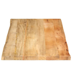 Dessus de table 120x60x2,5 cm bord vivant bois massif manguier