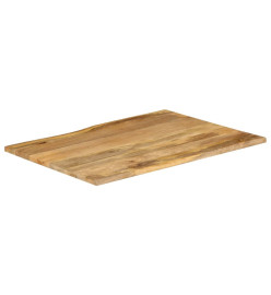 Dessus de table 100x80x3,8 cm bord vivant bois massif manguier