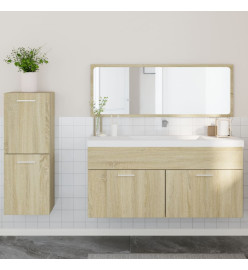 Ensemble de meubles de salle de bain 3 pcs chêne sonoma