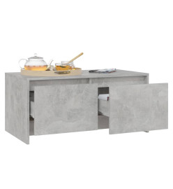 Table basse Gris béton 90x50x41,5 cm Aggloméré