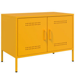 Meuble TV jaune moutarde 68x39x50,5 cm acier