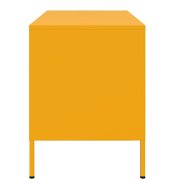 Meuble TV jaune moutarde 68x39x50,5 cm acier