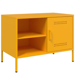 Meubles TV 2 pcs jaune moutarde 68x39x50,5 cm acier