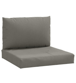 Coussins de palette lot de 2 gris foncé mélangé tissu