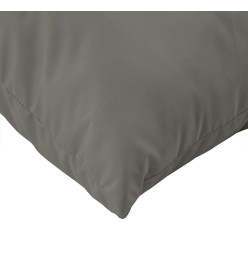 Coussins de palette lot de 2 gris foncé mélangé tissu