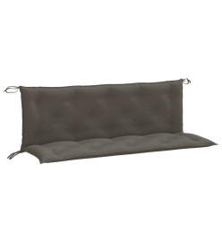 Coussins de banc de jardin lot de 2 gris foncé mélangé tissu