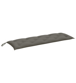 Coussins de banc de jardin lot de 2 gris foncé mélangé tissu