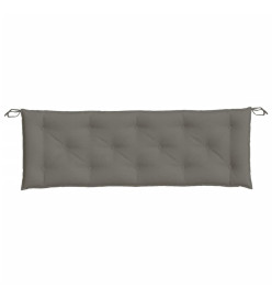 Coussins de banc de jardin lot de 2 gris foncé mélangé tissu