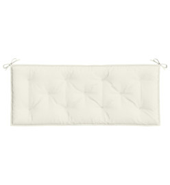 Coussin de banc de jardin crème mélangé 120x50x7 cm tissu