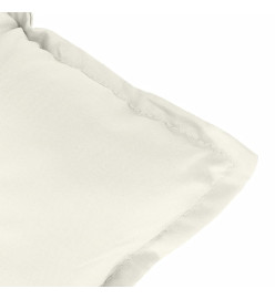 Coussin de banc de jardin crème mélangé 120x50x7 cm tissu