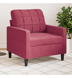 Fauteuil Rouge bordeaux 60 cm Velours