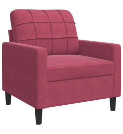 Fauteuil Rouge bordeaux 60 cm Velours