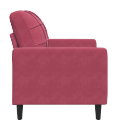 Fauteuil Rouge bordeaux 60 cm Velours