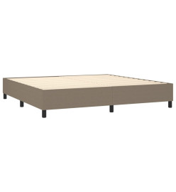 Sommier à lattes de lit avec matelas Taupe 200x200 cm Tissu