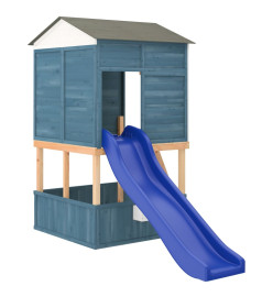 Toboggan de jeu bleu 175x38x23 cm polypropylène