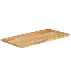 Dessus de table 100x60x3,8 cm bord vivant bois massif manguier