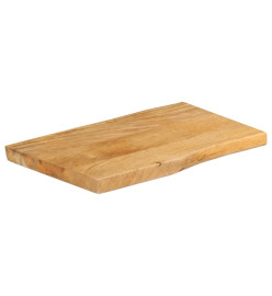 Dessus de table 60x40x3,8 cm bord vivant bois massif manguier