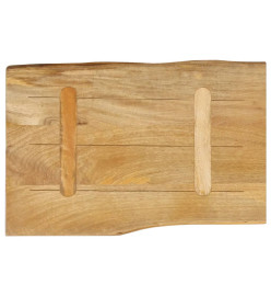 Dessus de table 60x40x3,8 cm bord vivant bois massif manguier