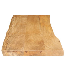 Dessus de table 140x40x3,8 cm bord vivant bois massif manguier