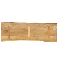 Dessus de table 140x40x3,8 cm bord vivant bois massif manguier