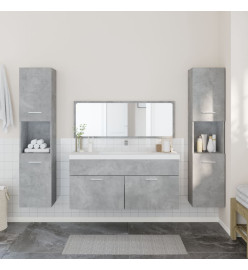 Ensemble de meubles de salle de bain 4 pcs gris béton