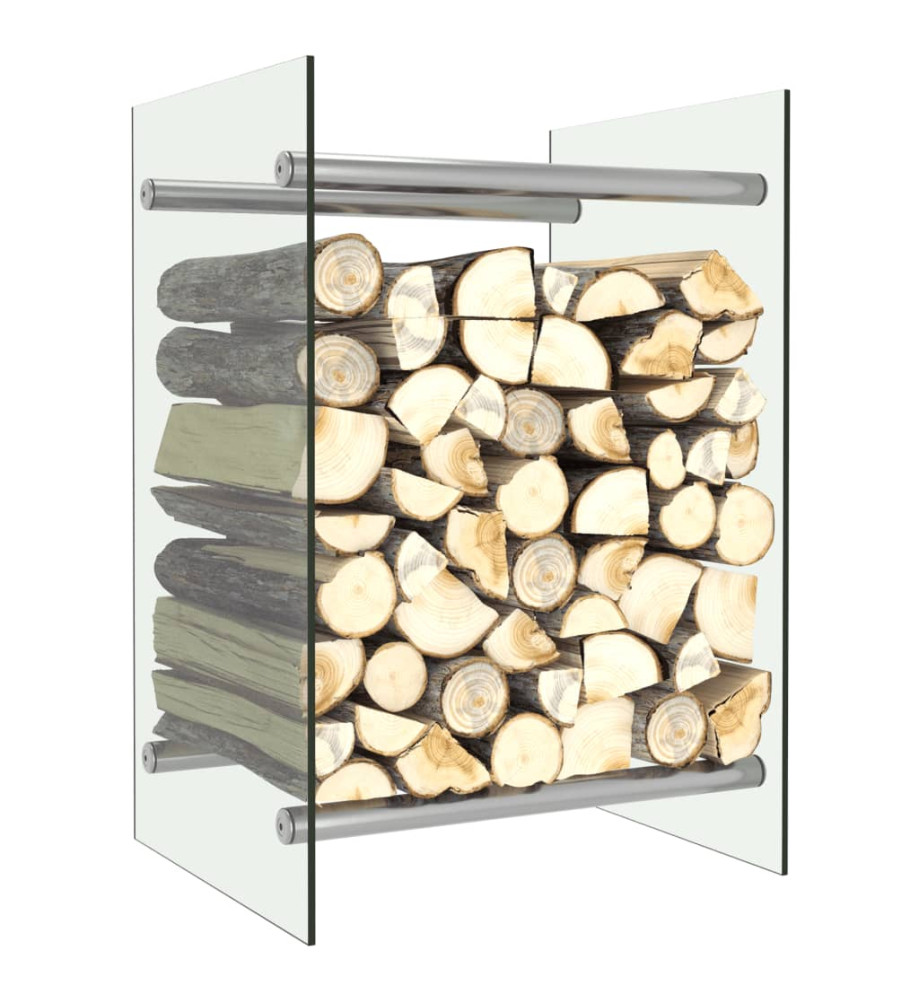 Portant de bois de chauffage Transparent 40x35x60 cm Verre