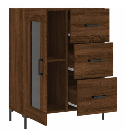 Buffet chêne marron 69,5x34x90 cm bois d'ingénierie