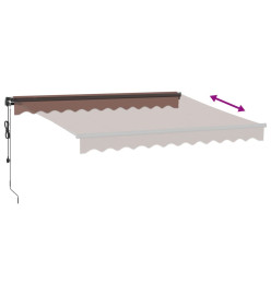 Auvent rétractable automatique avec LED marron 300x250 cm