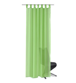 Rideau fin Vert pomme 140x175 cm 2 pcs