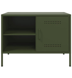 Meuble TV vert olive 68x39x50,5 cm acier