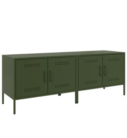 Meubles TV 2 pcs vert olive 68x39x50,5 cm acier